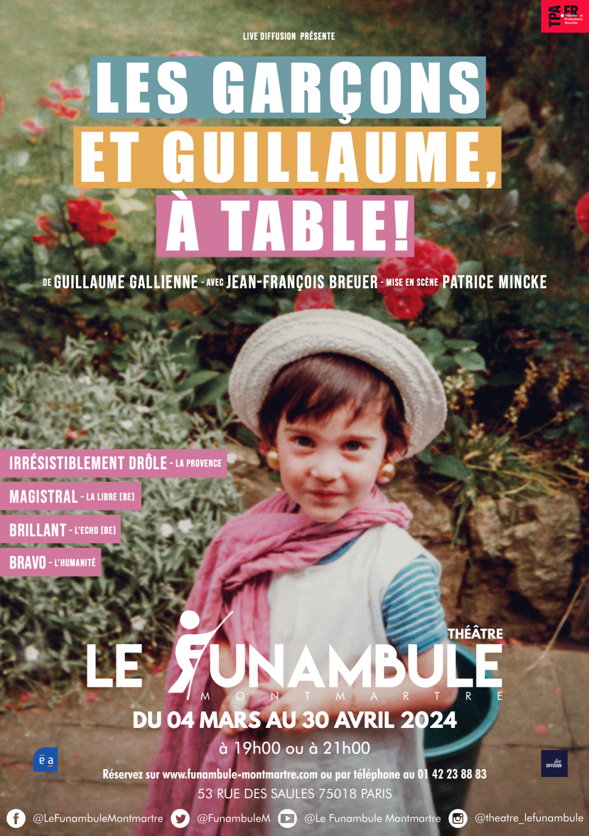 Affiche Les garçons et Guillaume, à table ! 