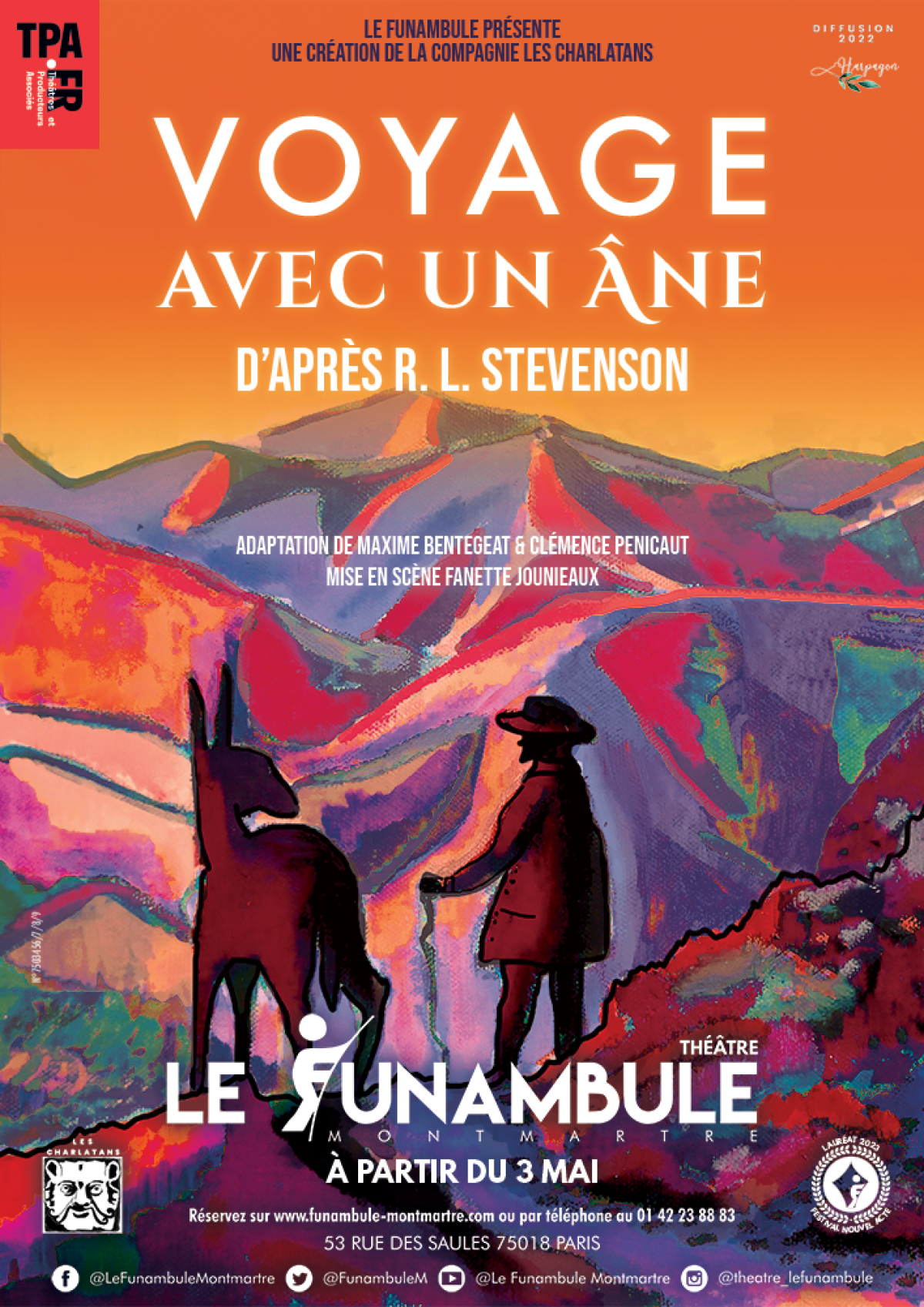 Affiche Voyage avec un âne