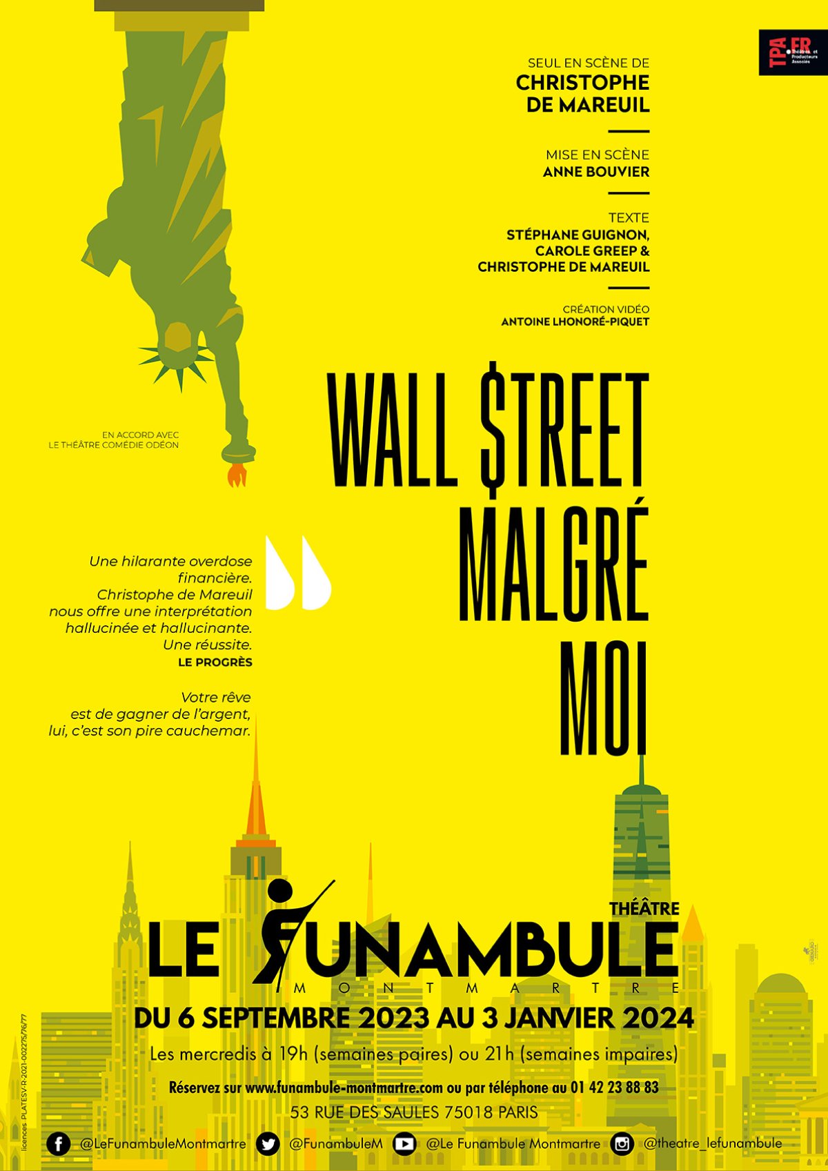Affiche Wall Street malgré moi 